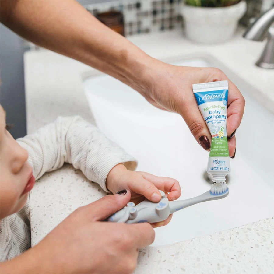 Dr. Brown's™ Fluoride-Free Baby Toothpaste [Mixed Fruit] 1.4oz/40g, 1-Pack - Image 3