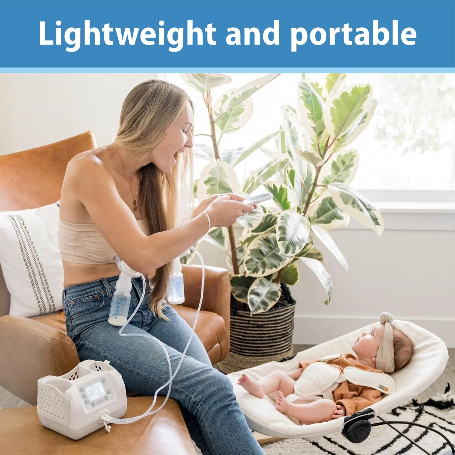 Dr. Brown's Customflow Double Electric Quiet Breast Pump with SoftShape Silicone Shields - Image 6