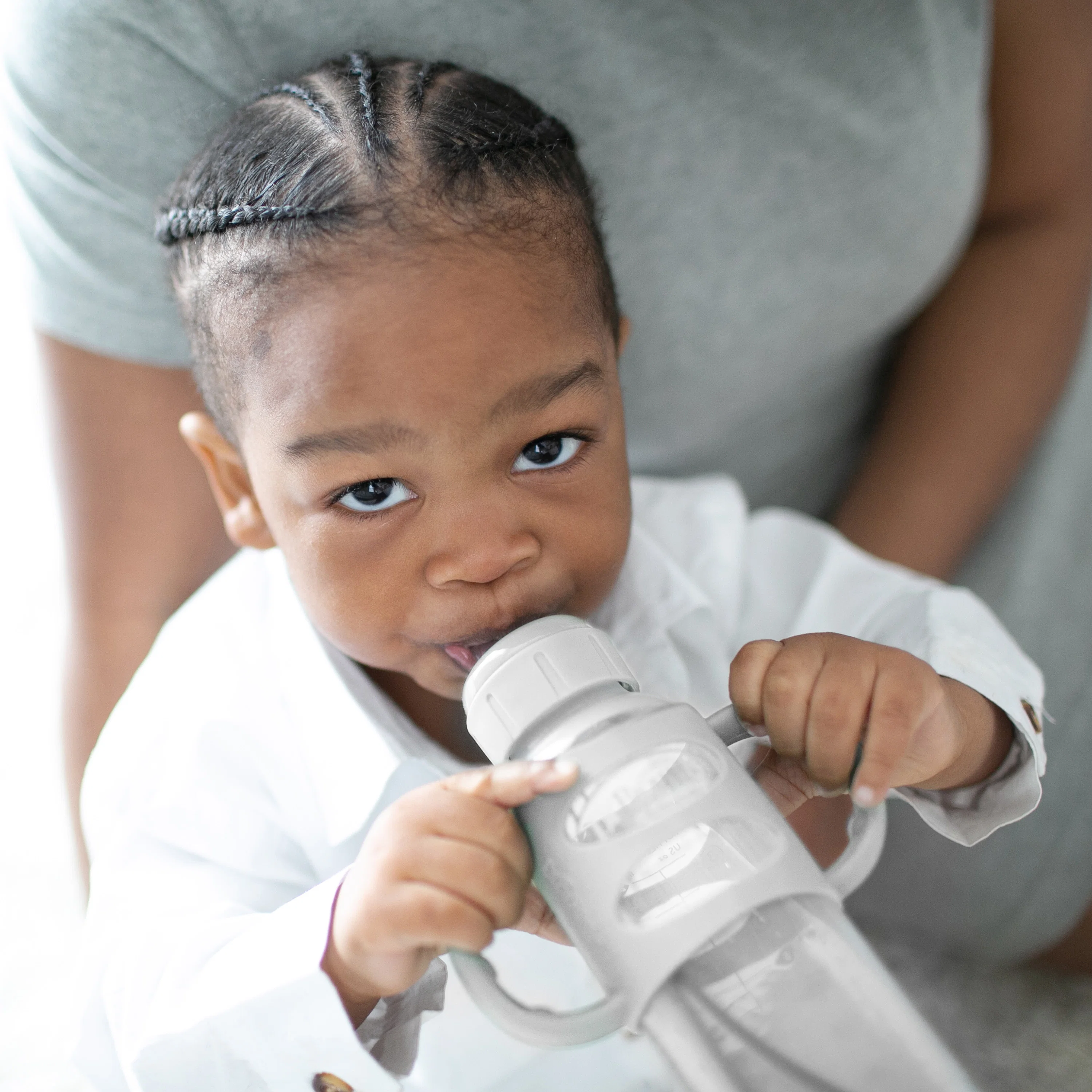 Dr. Brown's Milestones Narrow Sippy Spout Bottle with Silicone Handles, 8 oz/250 mL - Image 4